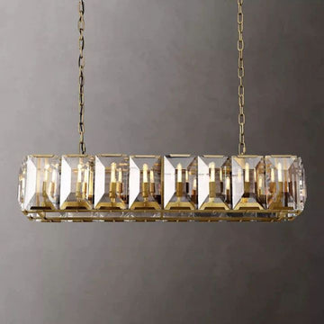 Aubrey Crystal Rectangular Chandelier 54"