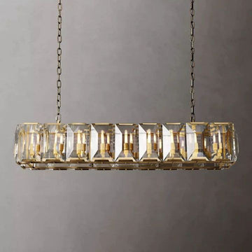 Aubrey Crystal Rectangular Chandelier 62"