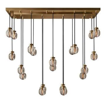 Augety Spherical Modern Rectangular Chandelier 54”