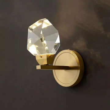 Isaro Faceted Crystal Prisms Short Wall Sconce
