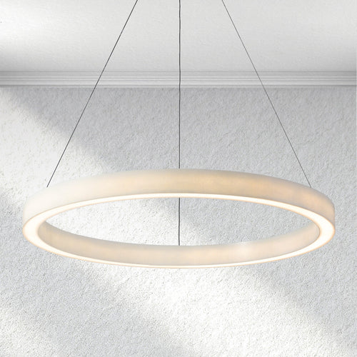 Ebuildhome Alabaster StoneGlow Round Chandelier
