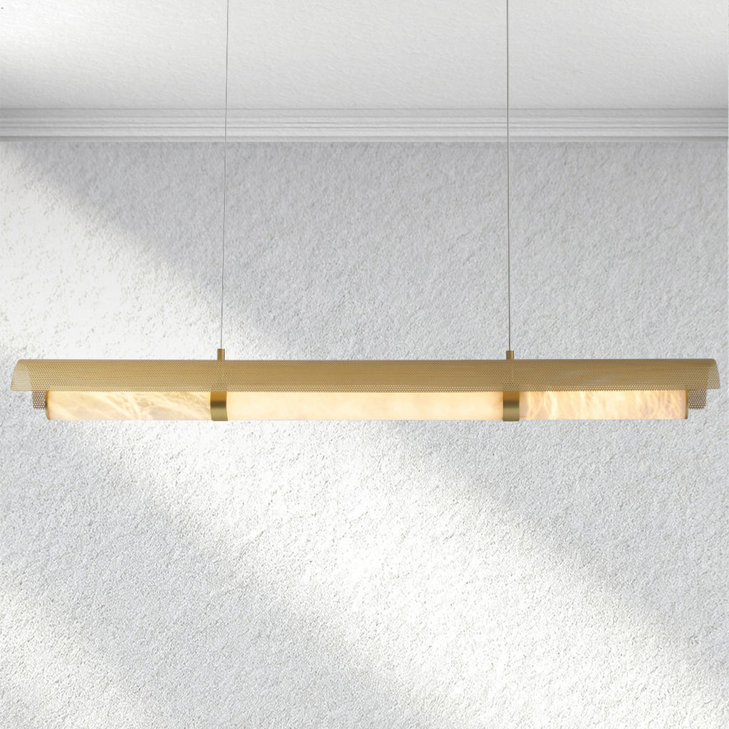 Ebuildhome Mirage Alabaster Linear Chandelier