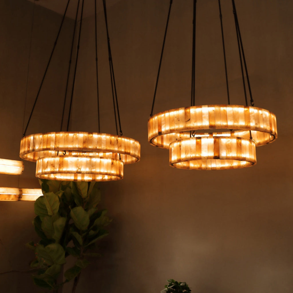 Ebuildhome Eterna Alabaster Round Chandelier