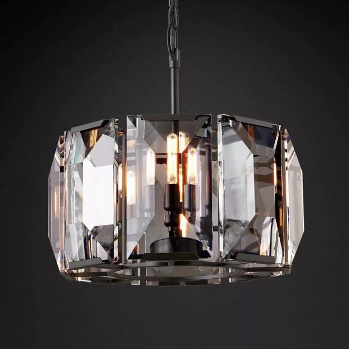 Aubrey Crystal Round Chandelier 19"