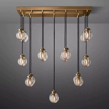 Augety Spherical Modern Rectangular Chandelier 36”