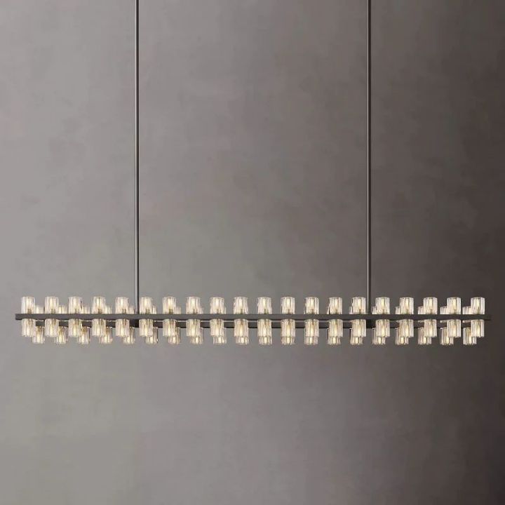 Aurora Wine-Glass Rectangular Chandelier 72"