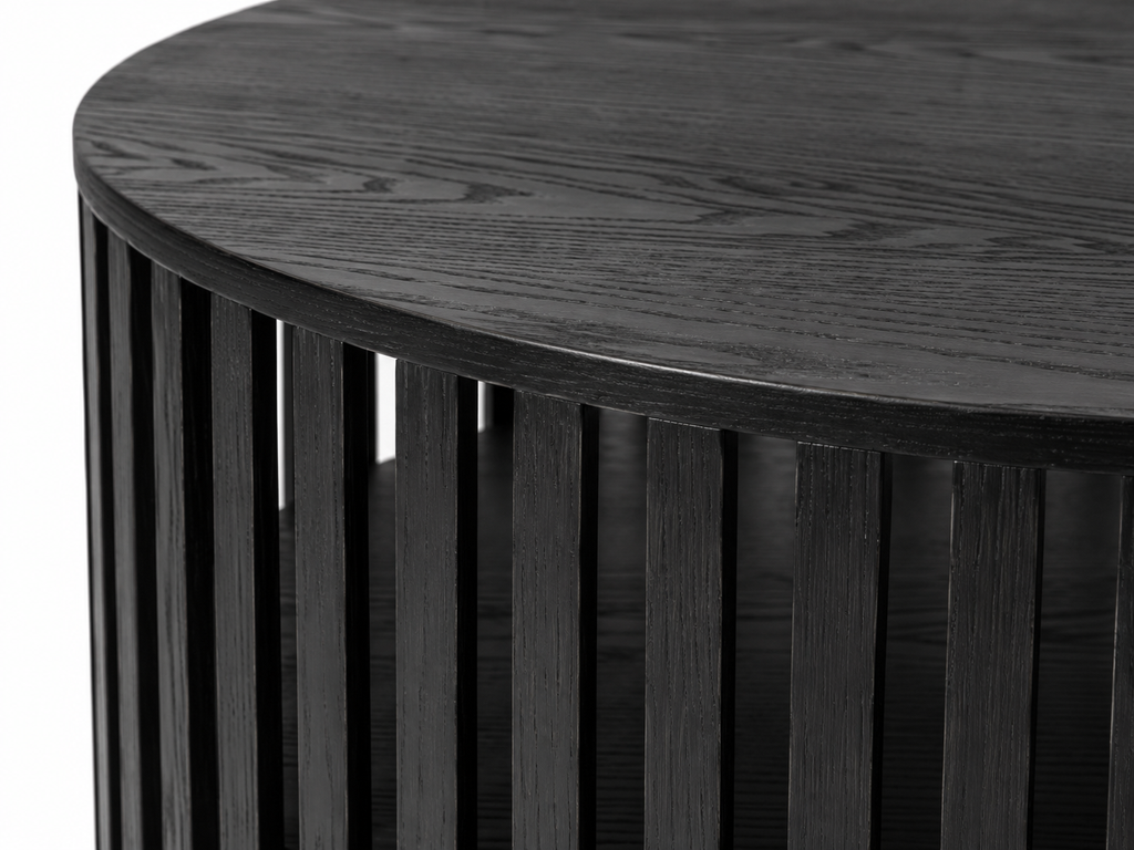 Ebuildhome  Black Silver Fir Wood Coffee Table