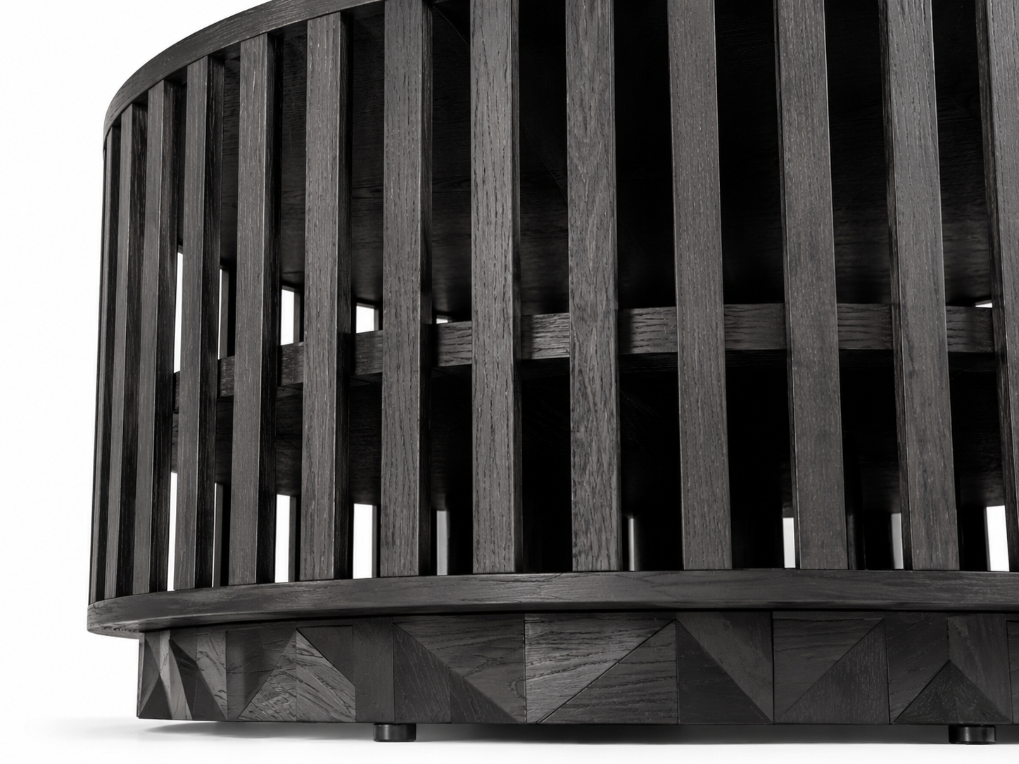 Ebuildhome  Black Silver Fir Wood Coffee Table