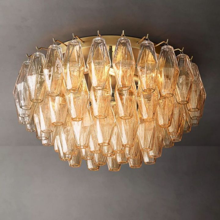 Galaxy Clear Glass Flushmount 22"