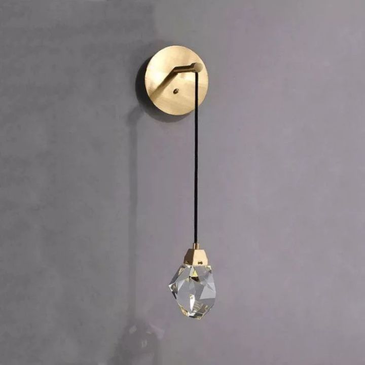 Isaro Faceted Crystal Prisms Wall Sconce (Cord)