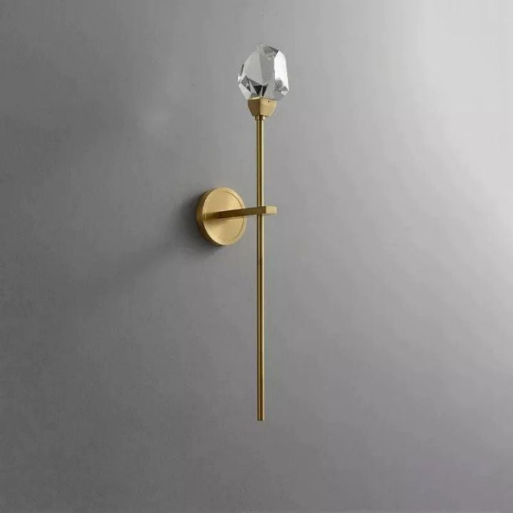 Isaro Faceted Crystal Prisms Wall Sconce (Rod)