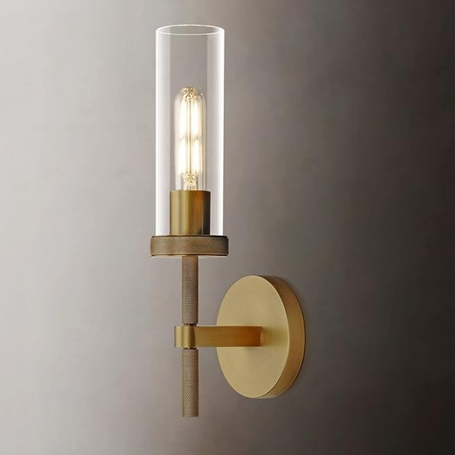 Liminous Brass knurled Wall Sconce