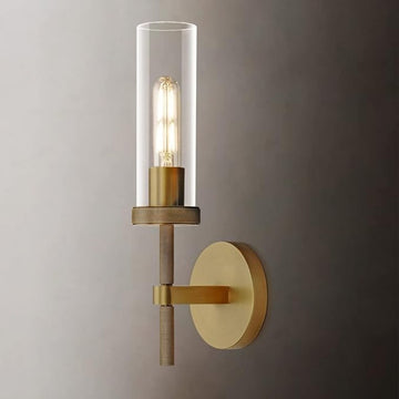 Liminous Brass knurled Wall Sconce