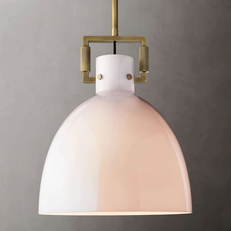 Immortal Milk Glass Cloche Pendant