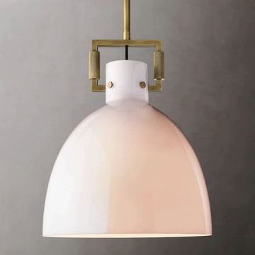 Immortal Milk Glass Cloche Pendant