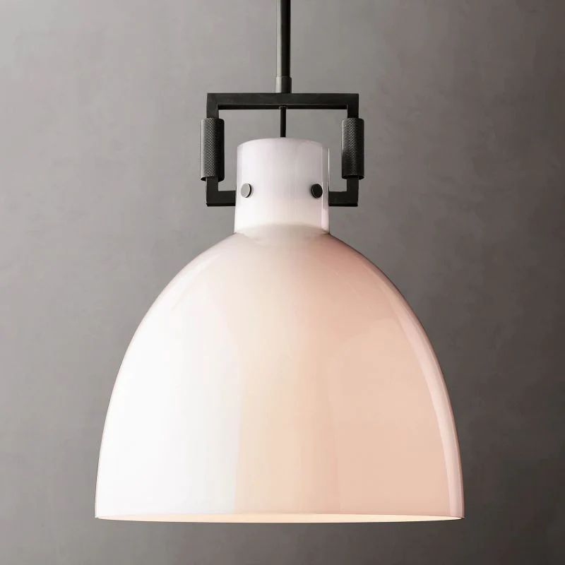 Immortal Milk Glass Cloche Pendant