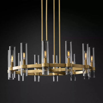 Lavelle Round Glass Chandelier 36"